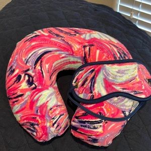 NWOT Lilly Pulitzer Travel Pillow and Eye Mask